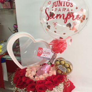 Corazón Rosas Chocolates JP Chanet