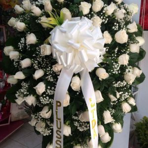 Arreglo Fúnebre Rosas Blancas Hermoso